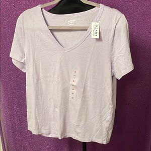 Old Navy Light Purple Crop Boxy Tee